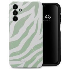 Selencia Vivid Tough Backcover Samsung Galaxy A15 (5G/4G) - Colorful Zebra Sage Green