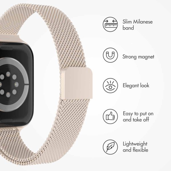 imoshion Slim Milanese Band Apple Watch | 38/40/41/42 mm - Starlight