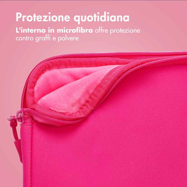 imoshion Laptop hoes 13 inch - Laptopsleeve met vak - Hot Pink