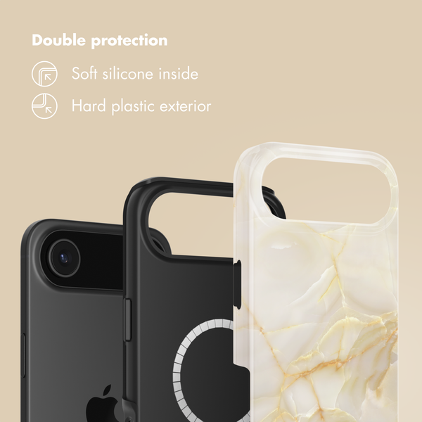 Selencia Vivid Back Cover with MagSafe Apple iPhone Air - Golden Beige Marble