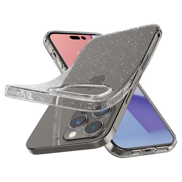 Spigen Liquid Crystal Glitter Backcover iPhone 14 Pro Max - Transparant