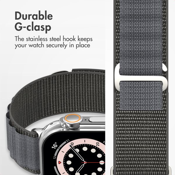 Accezz Nylon Alpine Band Apple Watch | 44/45/46/49 mm - Dark Grey