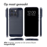 imoshion Brushed Backcover Motorola Edge 70 Fusion - Donkerblauw