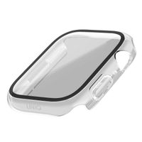 Uniq Nautic Apple Watch Case met Waterproof gehard glazen screenprotector Apple Watch 7-9 / SE - 45 mm - Dove (Clear)