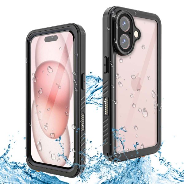 Redpepper Dot Plus Waterproof Backcover Apple iPhone 16 - Zwart