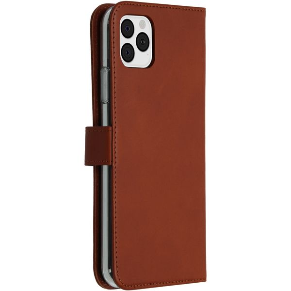 Selencia Echt Leren Bookcase Apple iPhone 11 Pro Max - Lichtbruin