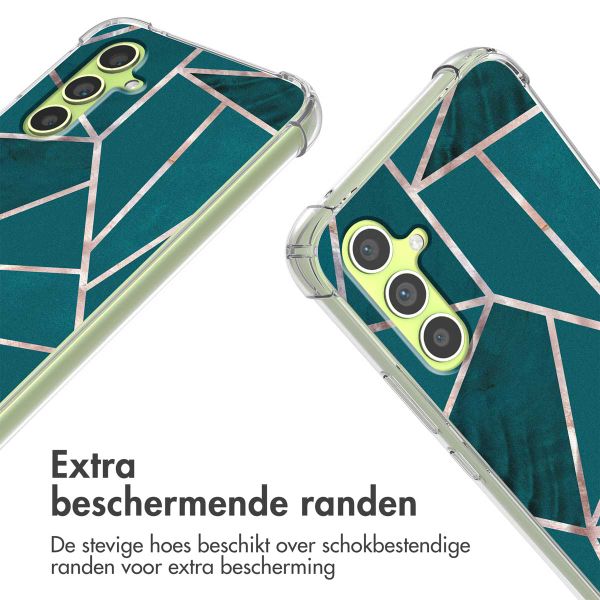 imoshion Design hoesje met koord Samsung Galaxy A34 (5G) - Petrol Green Graphic