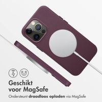 Accezz MagSafe Leather Backcover iPhone 13 Pro - Heath Purple