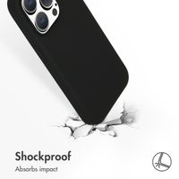 Accezz Liquid Silicone Back Cover with MagSafe Apple iPhone 15 Pro - Black