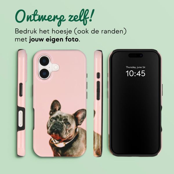 Ontwerp je eigen tough case Apple iPhone 16 - Wit