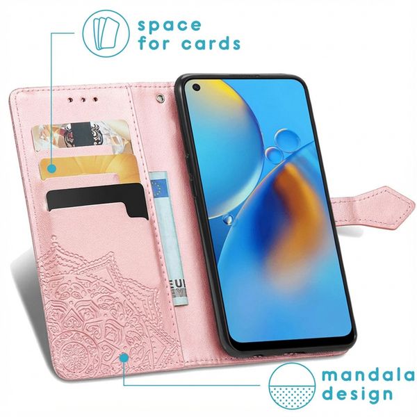 imoshion Mandala Bookcase Oppo A74 (4G) - Rosé Goud