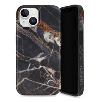 Selencia Aurora Fashion Backcover Apple iPhone 15 - Duurzaam hoesje - 100% gerecycled - Zwart Marmer