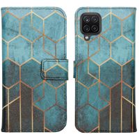 imoshion Design Softcase Bookcase Galaxy A12 - Green Honeycomb