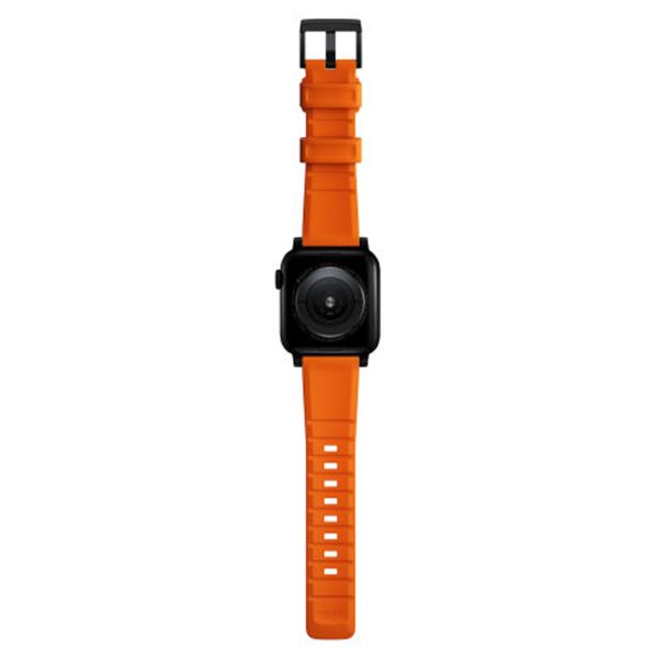 Nomad Rugged band FKM Apple Watch Series 1 t/m 10 / SE / Ultra (2) (44/45/46/49 mm) - Zwart/Oranje