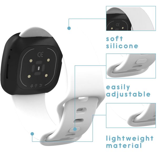 imoshion Siliconen Sport bandje Fitbit Versa 4 / 3 / Sense (2) - Wit