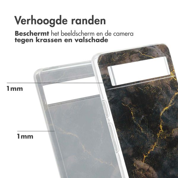 imoshion Design hoesje Google Pixel 6a - Black Marble