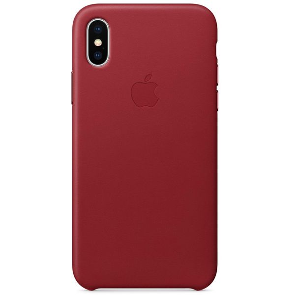 Apple Leather Backcover iPhone X(s) - Red