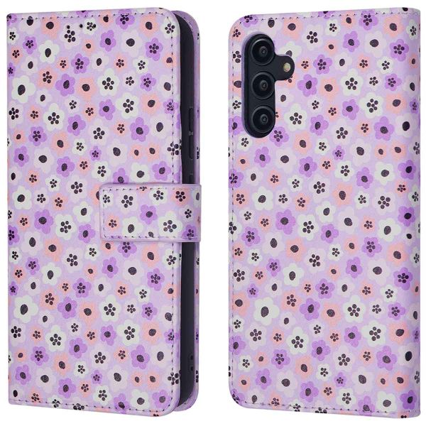 imoshion Design Bookcase Samsung Galaxy A14 (5G/4G) - Purple Flowers