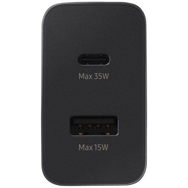 Samsung Originele Power Adapter Samsung Galaxy S10 Plus - Oplader - USB-C en USB aansluiting - Fast Charge - 35W - Zwart