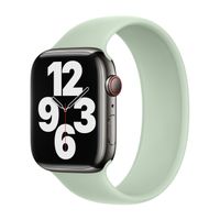 Apple Siliconen solobandje Apple Watch Series 1 - 9 / SE (38/40/41 mm) | Series 10 / 11 (42 mm) - Maat 5 - Mineral Green