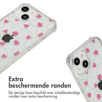 imoshion Design hoesje met koord iPhone 14 - Dusty Rose Connected Hearts