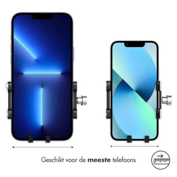 Accezz Telefoonhouder fiets - Verstelbaar - Universeel - Aluminium - Zwart