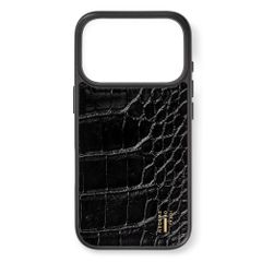 iDeal of Sweden Vegan Leather MagSafe Backcover Apple iPhone 18 Pro / 17 Pro - Black Croco