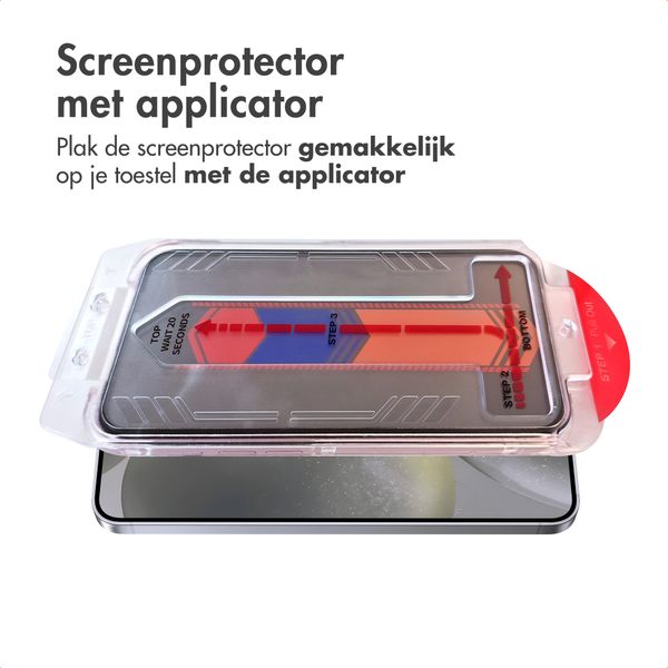 Accezz Gehard Glas Privacy Screenprotector + Applicator Samsung Galaxy S24 / S25