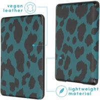 imoshion Design Slim Hard Case Bookcase Amazon Kindle 10 - Green Leopard