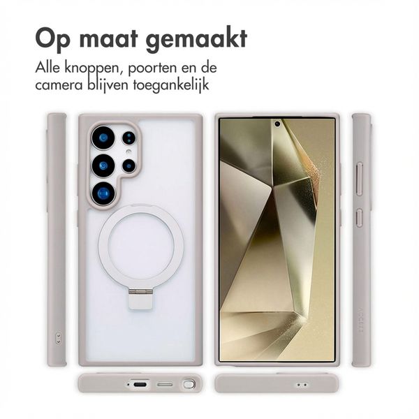 Accezz Ring Stand Backcover met MagSafe Samsung Galaxy S24 Ultra - Grijs