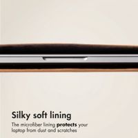 Accezz Leather laptop sleeve 16 inch - Cognac