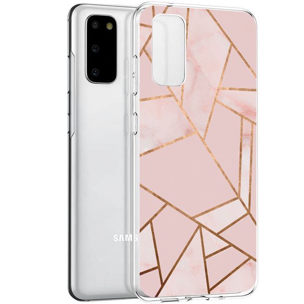 imoshion Design hoesje Samsung Galaxy S20 - Grafisch Koper / Roze