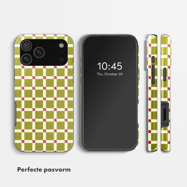 Selencia Vivid Backcover met MagSafe Apple iPhone 18 Pro Max / 17 Pro Max - Check This Olive