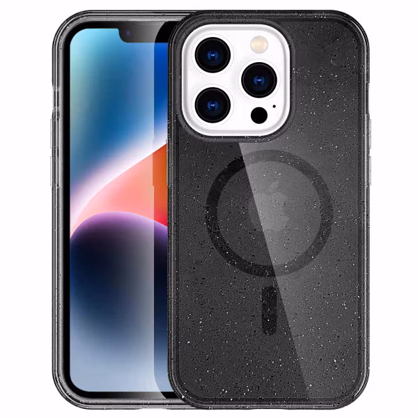 imoshion Sparkle Backcover met MagSafe Apple iPhone 14 Pro - Glitter Zwart