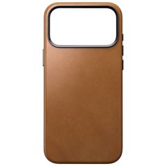 Nomad Traditional Leather Backcover met MagSafe Apple iPhone 18 Pro Max - English Tan