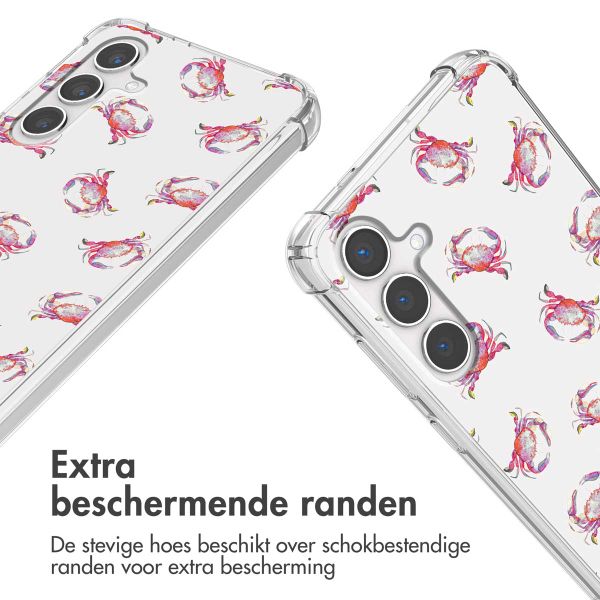 imoshion Design hoesje met koord Samsung Galaxy S24 - Crab Watercolor