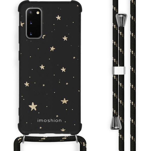 imoshion Design hoesje met koord Samsung Galaxy S20 - Sterren - Zwart / Goud