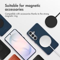 Accezz Leather Back Cover with MagSafe Samsung Galaxy S26 - Nightfall Blue
