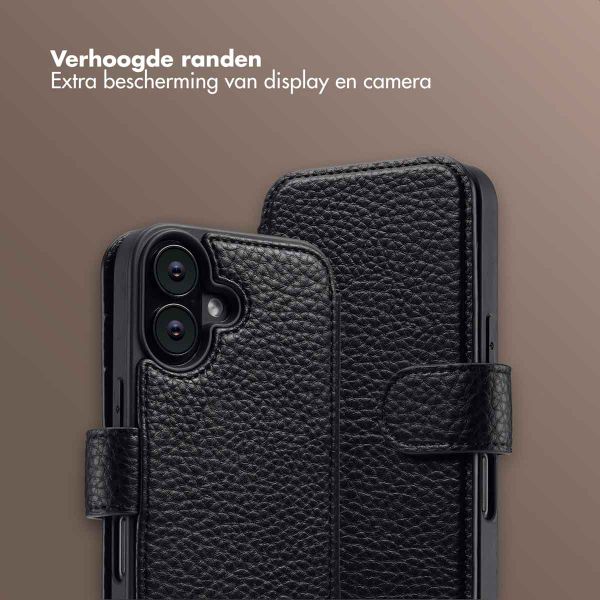 Selencia Riva Bookcase met MagSafe en Koord Apple iPhone 16 - Zwart