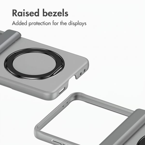 Accezz Colour Back Cover with MagSafe and Ring Stand Samsung Galaxy Z Flip 8 - Grey