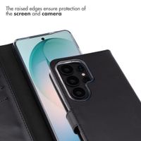 Selencia Genuine Leather Book Case Samsung Galaxy S26 Ultra - Black