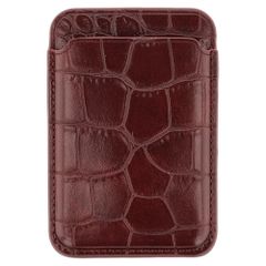 Selencia Croco Card Holder with MagSafe - Burgundy