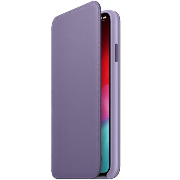 Apple Leather Folio Bookcase Apple iPhone Xs Max - Lila