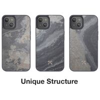 Woodcessories Bumper Case MagSafe iPhone 14 - Real Slate Stone