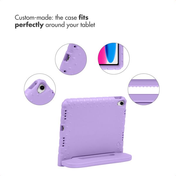 imoshion Kids-Proof Back Cover with Handle Apple iPad 11 (2025) 11 inch A16 / iPad 10 (2022) 10.9 inch - Lila