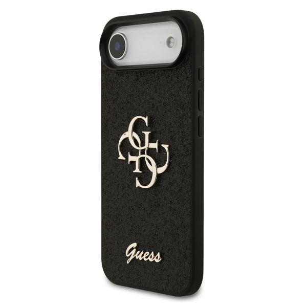 Guess 4G Metal Logo Glitter Backcover Apple iPhone Air - Zwart