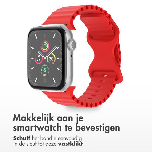 imoshion Athletic siliconenbandje Apple Watch Series 1 t/m 9 / SE (38/40/41 mm) | Series 10 / 11 (42 mm) - Rood