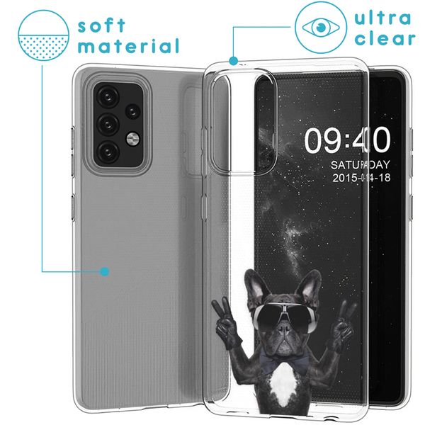 imoshion Design hoesje Samsung Galaxy A52(s) (5G/4G) - Bulldog - Zwart