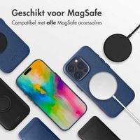 Accezz MagSafe Leather Backcover Apple iPhone 16 Pro - Nightfall Blue