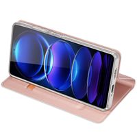 Dux Ducis Slim Softcase Bookcase Xiaomi Redmi Note 12 Pro Plus - Rosé Goud